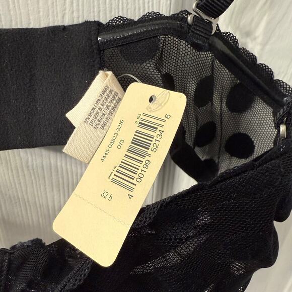 Aerie Intimates & Sleepwear Polka Dot Mesh Lace Removable Straps 32B NWT - Picture 2 of 5